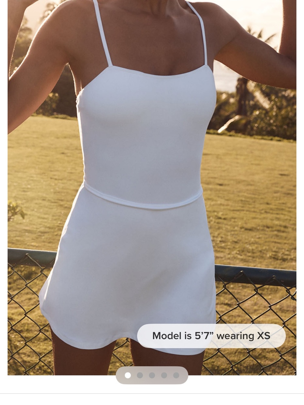 ALO Alosoft Yoga White  court side mini dress new with tags